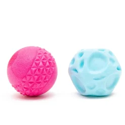 Great & Small Frubba Blue Irregular Ball & Pink Diamond Dog Ball Dog Toy Outlet