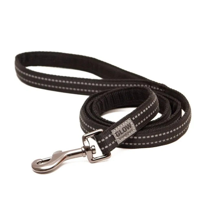 Great & Small Glow Dog Lead Black Outlet