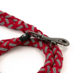 Great & Small Glow Dog Lead Plait Red Outlet