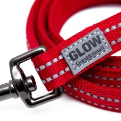 Great & Small Glow Dog Lead Red New