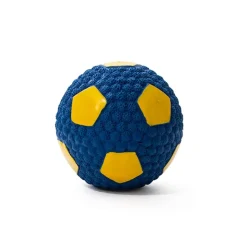 Great & Small Go Team! Latex Blue & Yellow Soccer Ball Dog Toy Clearance