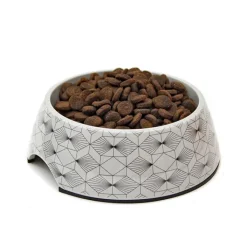 Great & Small Grey Art Deco Melamine Pet Bowl Online