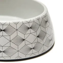 Great & Small Grey Art Deco Melamine Pet Bowl Online