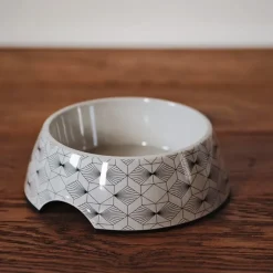 Great & Small Grey Art Deco Melamine Pet Bowl Online