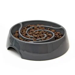 Great & Small Grey Slow Down Swirl Pet Bowl Online