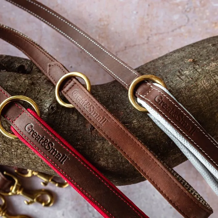 Great & Small Hawkhurst Leather Dog Lead Tweed Clearance