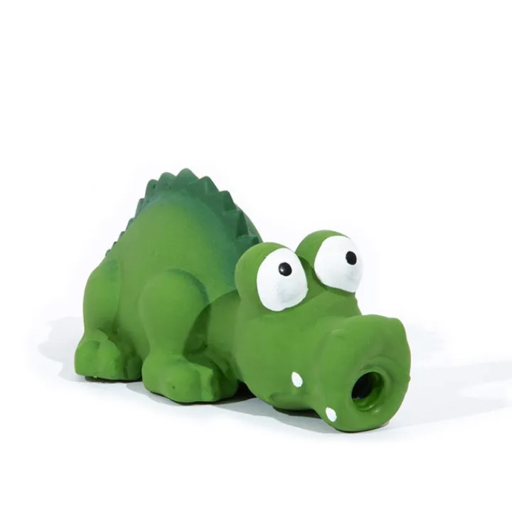 Great & Small Latex Grunting Crocodile Dog Toy Best