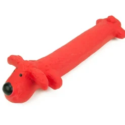 Great & Small Latex Red Long Dog Dog Toy Hot