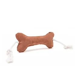 Great & Small Leather Bone with Rope Dog Toy Clearance