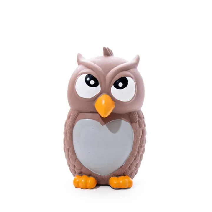 Great & Small Lets Play Latex Squeaky Owl Dog Toy Clearance