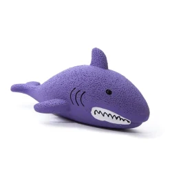 Great & Small Lets Play Latex Squeaky Happy Shark Dog Toy Hot