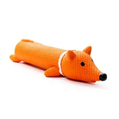 Great & Small Lets Play Latex Squeaky Long Fox Dog Toy New
