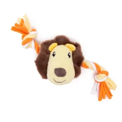 Great & Small Little&Lively Soft Lion Face & Jersey Rope Dog Toy Outlet