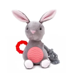 Great & Small Little&Lively Plush Rabbit with Rope Dog Toy New