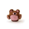 Great & Small MoMo Felt Brown Bear Cat Toy Outlet