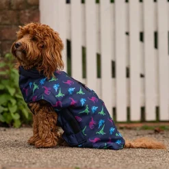 Great & Small Penrose Blue Dinosaur Dog Coat Fashion