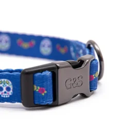 Great & Small Penrose Day of the Dead Blue Dog Collar Clearance