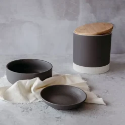 Great & Small Penrose Grey Stoneware Pet Bowl Hot
