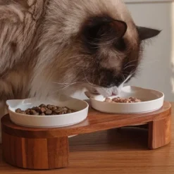 Great & Small Penrose Raised Wooden Stand & Double Cat Bowls Sale