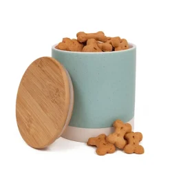 Great & Small Penrose Teal Stoneware Jar with Bamboo Lid Best