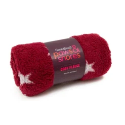 Great & Small Red Star Fleece Pet Blanket Sale