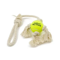 Great & Small Tennis Ball on Rope Tug Dog Toy Fashion