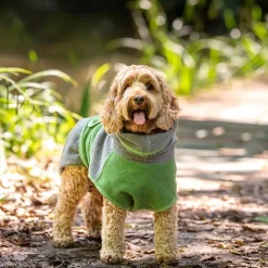 Harbour Hounds Drying Robe Grey/Green Exclusive Colour Discount