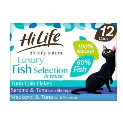 HiLife Fish Selection Wet Cat Food 70g x 12 Clearance