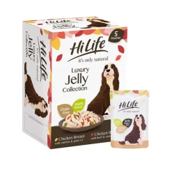 HiLife It's Only Natural The Luxury Jelly Collection Chicken Wet Dog Food 100g x 5 New
