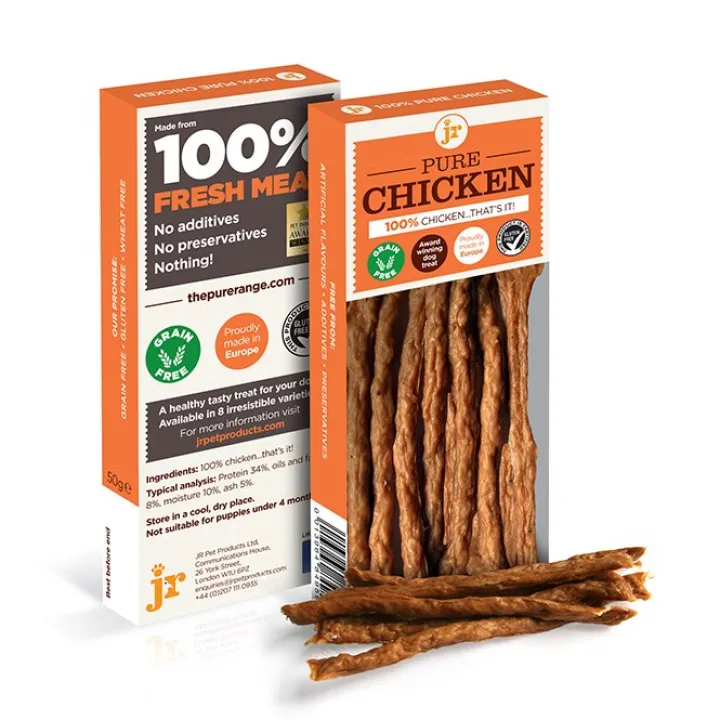 JR 100% Pure Chicken Sticks Dog Treats 50g Best