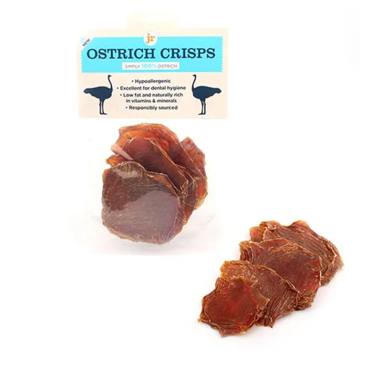 JR Ostrich Crisps Dog Treats 60g Clearance
