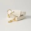 Lily & Leo Leather Flat Dog Lead Cream Hot