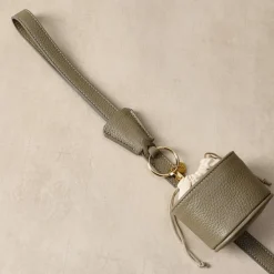 Lily & Leo Leather Flat Dog Lead Sage New