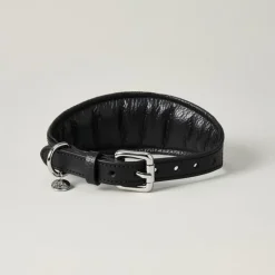 Lily & Leo Leather Whippet Collar Black Hot