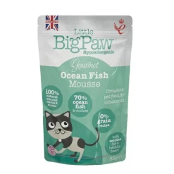 Little Big Paw Atlantic Ocean Fish Mousse Cat Food 85g Hot