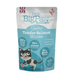 Little Big Paw Atlantic Salmon Mousse Cat Food 85g New