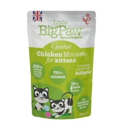 Little Big Paw Chicken Mousse Kittens Cat Food 85g Clearance