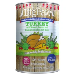 Little Big Paw Natural Delicious Turkey & Vegetable Wet Dog Food 390g Discount