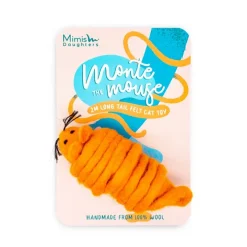 Mimi's Daughters Monte Mouse Cat Toy Orange Best