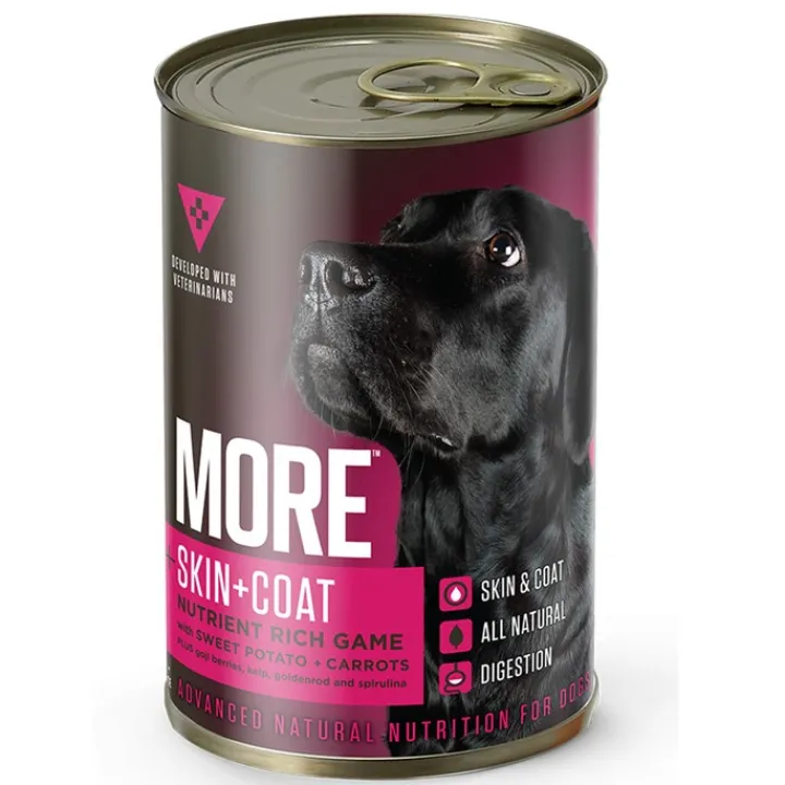 MORE Skin & Coat Support Game Wet Dog Food 400g Clearance