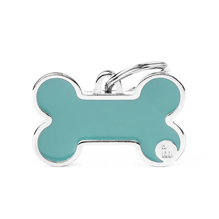 My Family ID Tag Bone Light Blue Discount