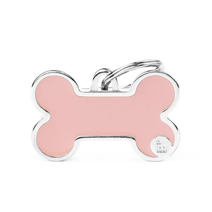 My Family ID Tag Bone Pink Best