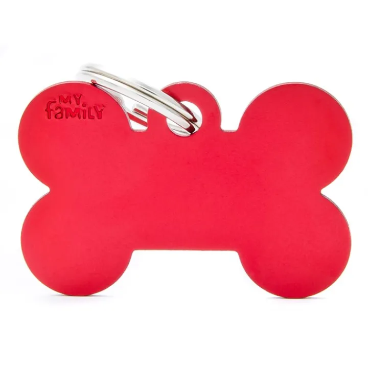My Family ID Tag Bone Red Large Online
