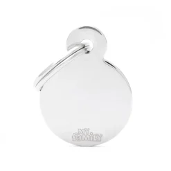 My Family ID Tag Circle Chrome Small Outlet