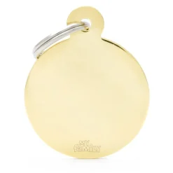 My Family ID Tag Circle Gold Large Clearance