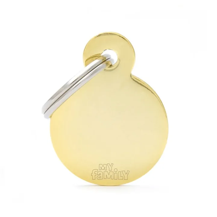 My Family ID Tag Circle Gold Small Online