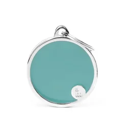 My Family ID Tag Circle Light Blue - Medium Discount