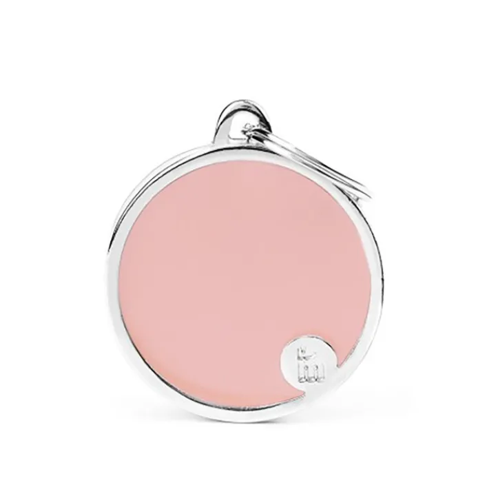My Family ID Tag Circle Pink - Medium Discount