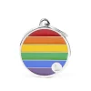 My Family ID Tag Circle Rainbow Fashion