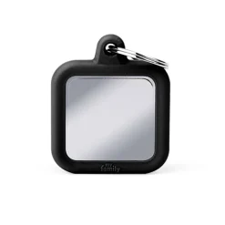 My Family ID Tag Hushtag Chrome Square Clearance